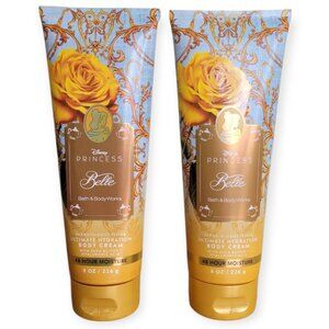 Bath Body Works Disney Princess Belle Body Cream 8oz Set of 2 New Limited Shea